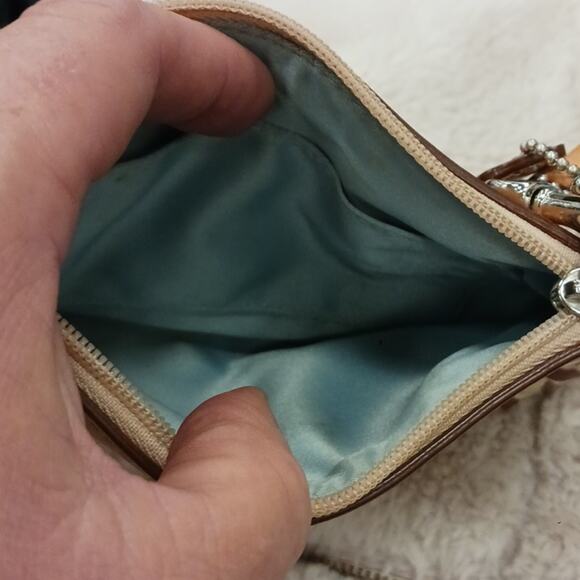 Coach Signature Coated Canvas Wristlet - Picture 8 of 9